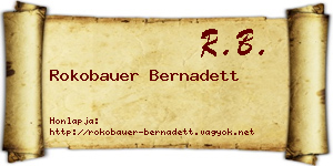 Rokobauer Bernadett névjegykártya