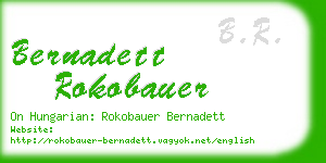 bernadett rokobauer business card